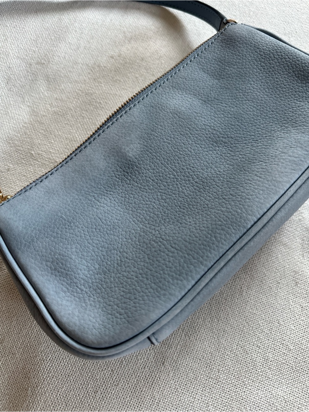 NWOT MICHAEL KORS Zoe Small Suede Convertible Pochette in Chambray Blue - Picture 9 of 11